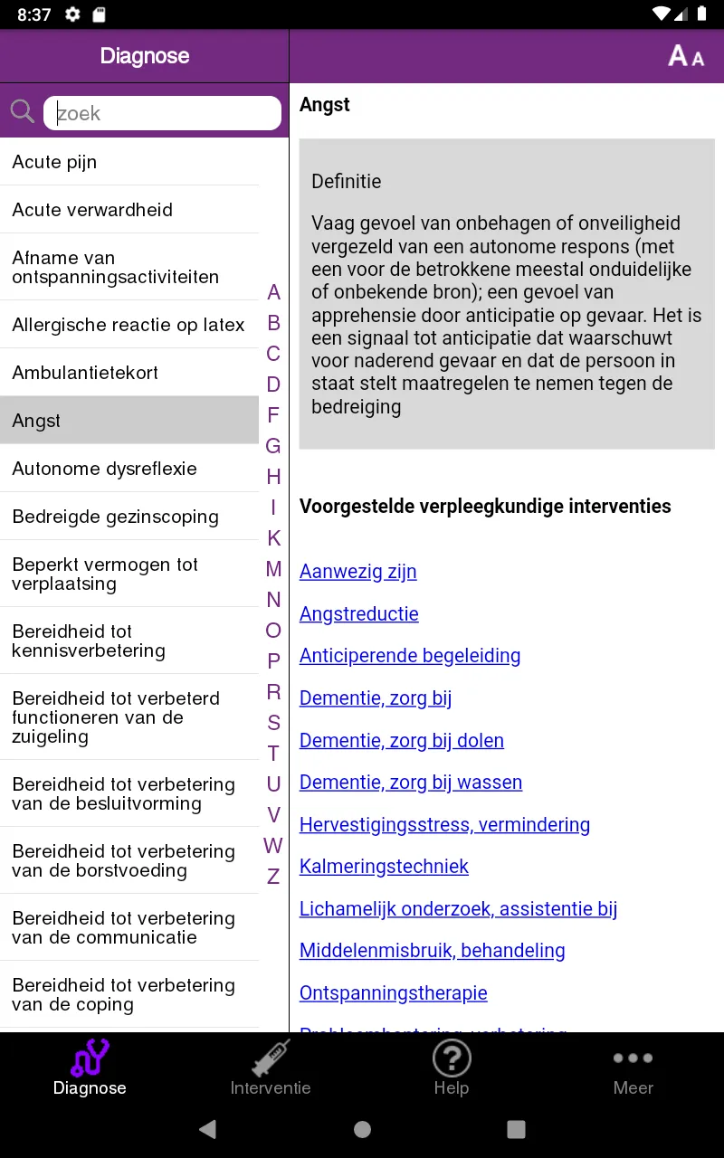 Verpleegk. interventies (NIC) | Indus Appstore | Screenshot