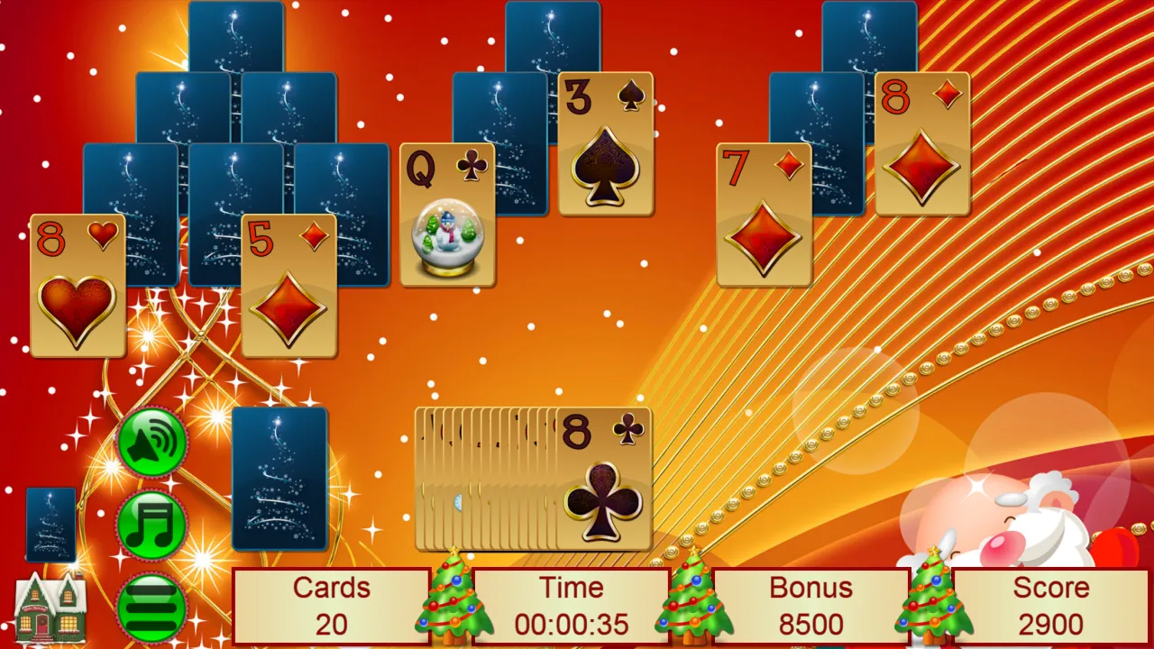 Xmas TriPeaks, card solitaire | Indus Appstore | Screenshot