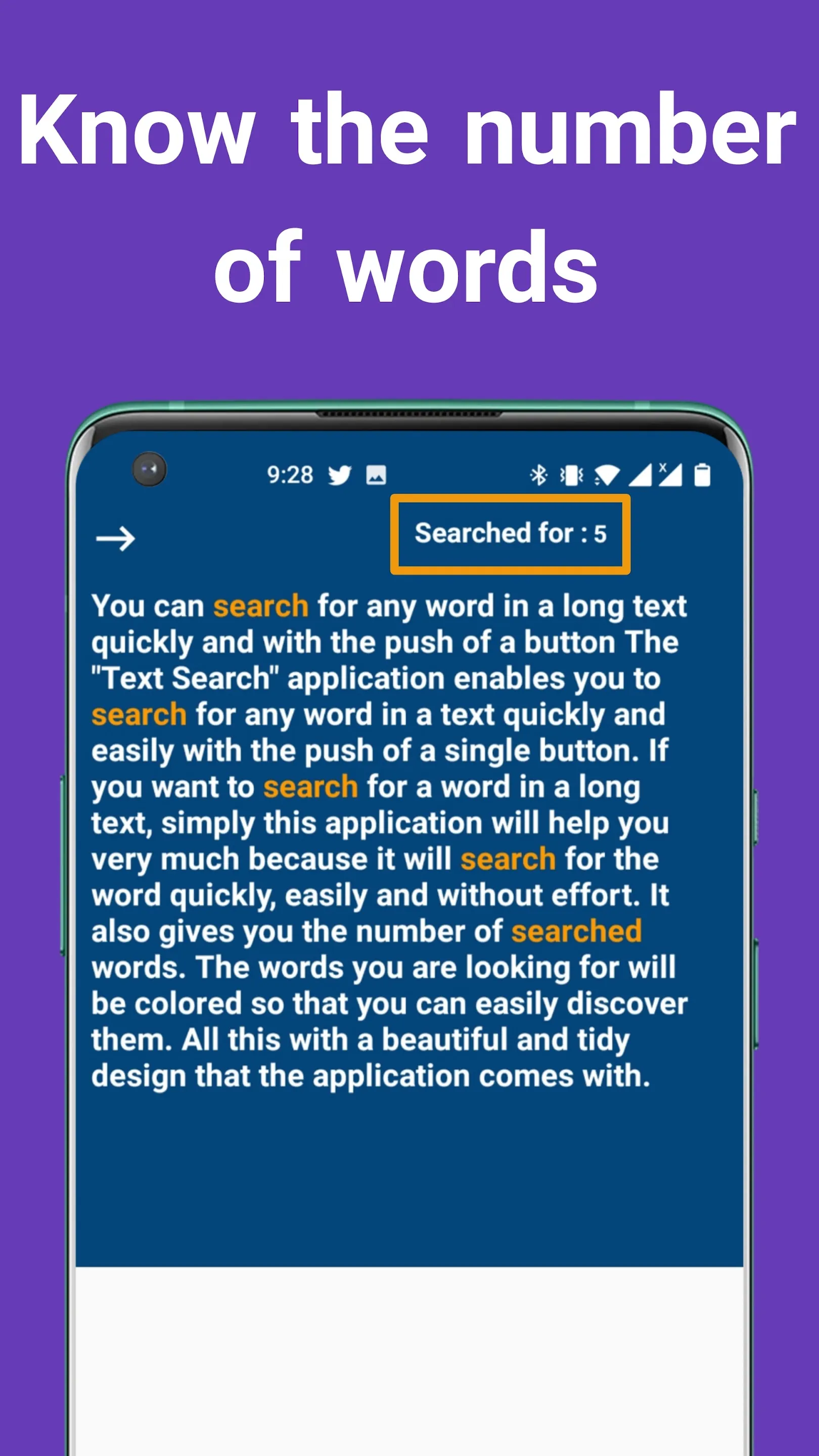 Find a word in text quickly | Indus Appstore | Screenshot