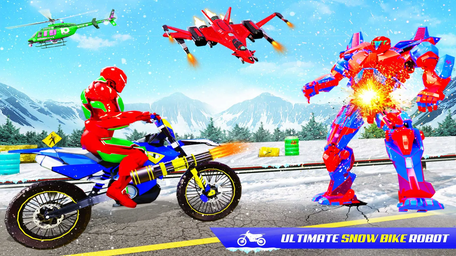 Snow Bike Transform Robot Game | Indus Appstore | Screenshot