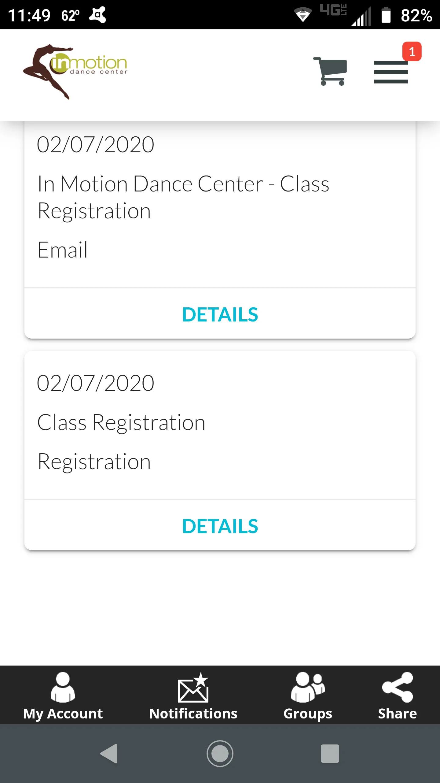 In Motion Dance Center | Indus Appstore | Screenshot