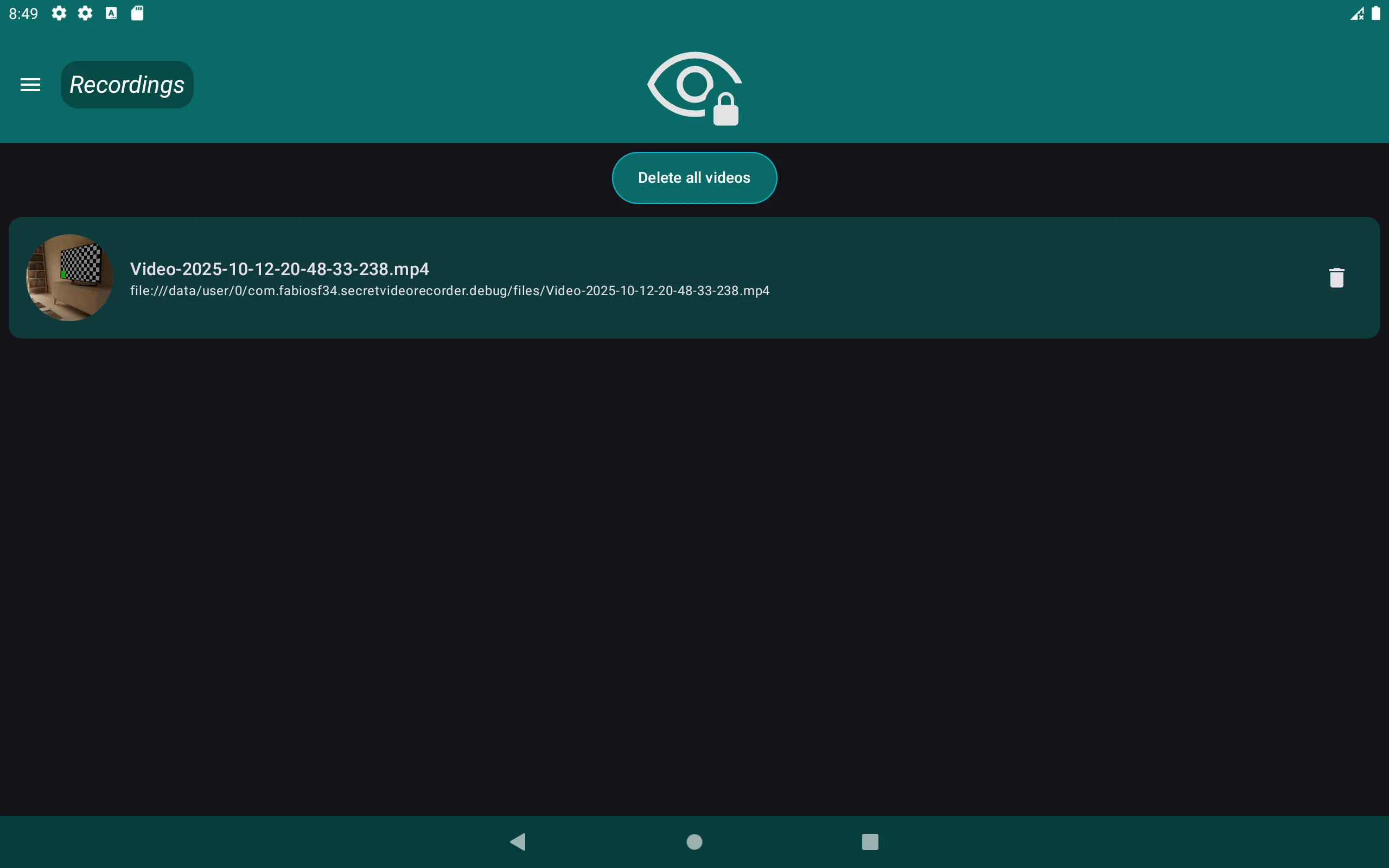 Secret Video Recorder - SVR | Indus Appstore | Screenshot