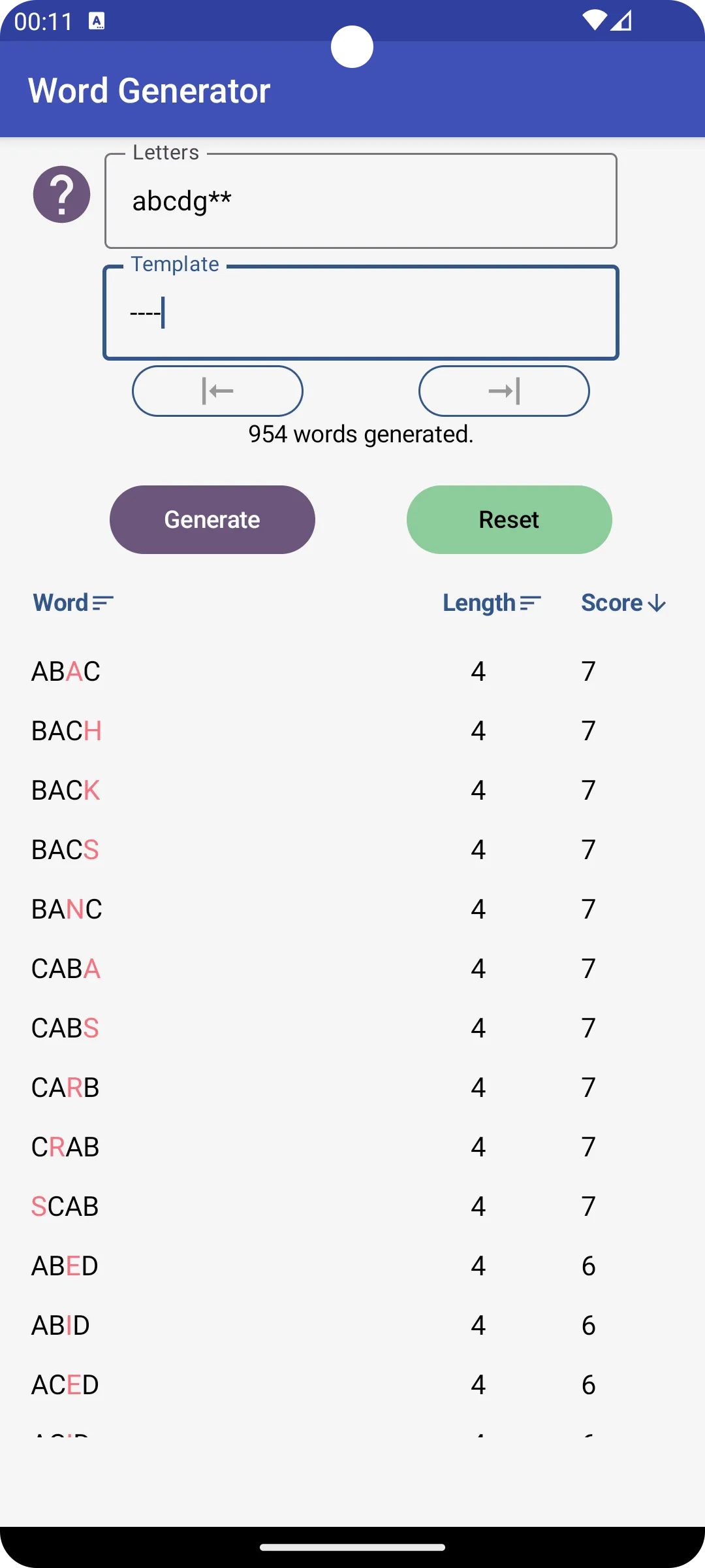 Word Generator Scrabble Solver | Indus Appstore | Screenshot