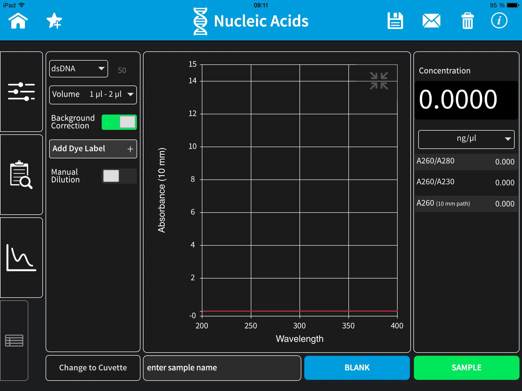 Implen NanoPhotometer Tablet | Indus Appstore | Screenshot