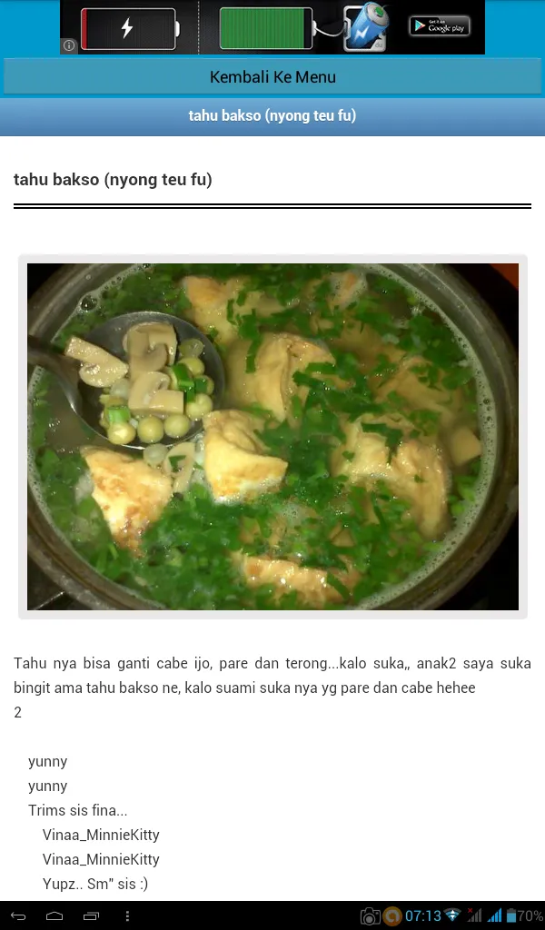 Kumpulan Resep Bakso | Indus Appstore | Screenshot