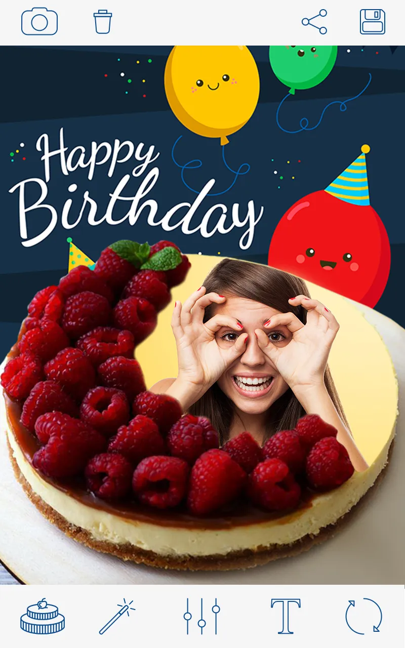 Photo On Birthday Cake | Indus Appstore | Screenshot