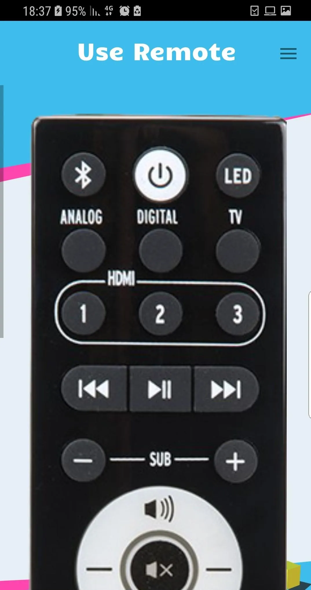 Remote for Klipsch Soundbar | Indus Appstore | Screenshot