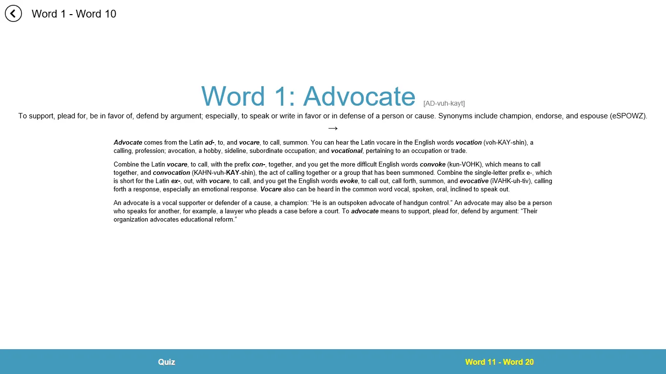 Verbal Advantage - Level 2 | Indus Appstore | Screenshot