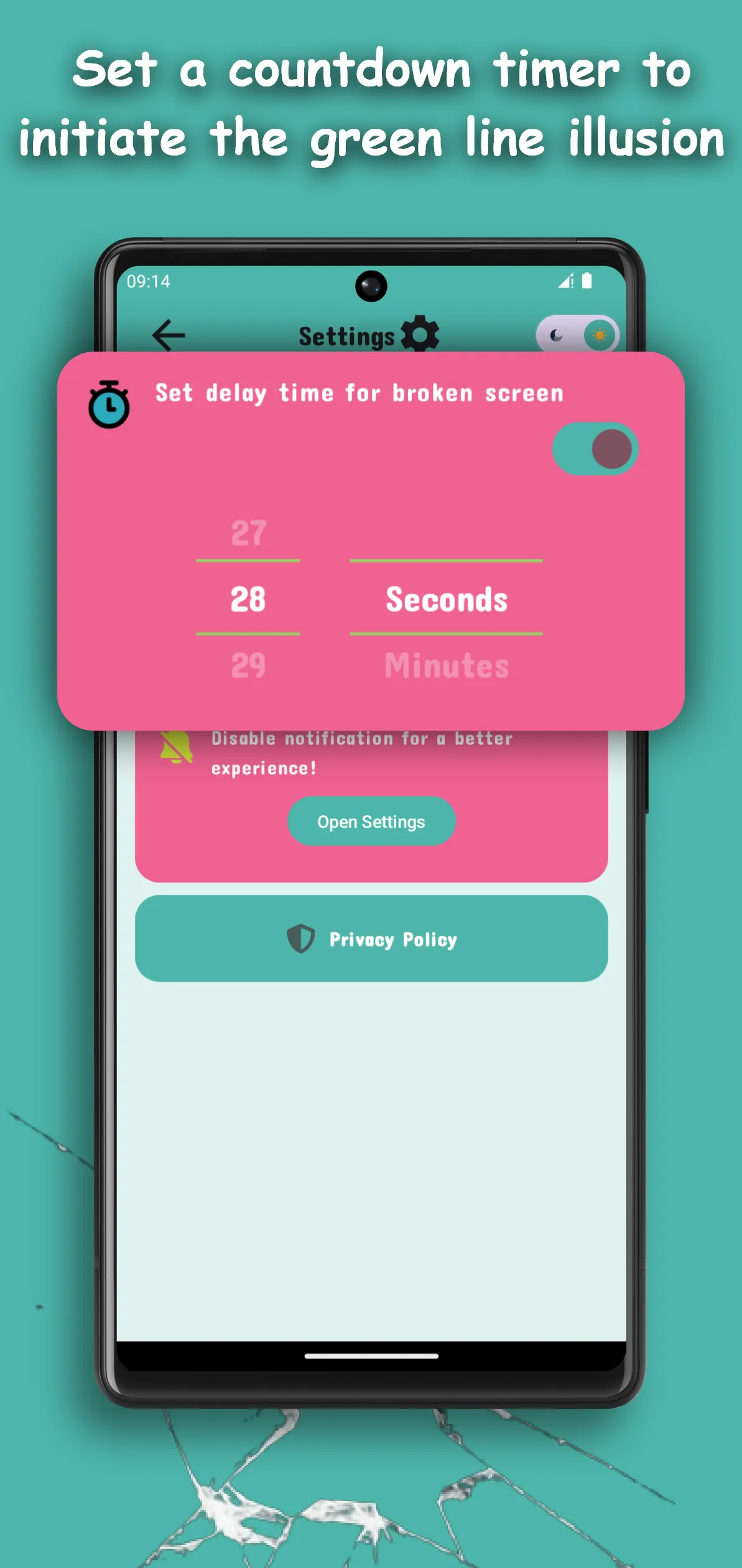 Screen prank: broken lcd joke | Indus Appstore | Screenshot