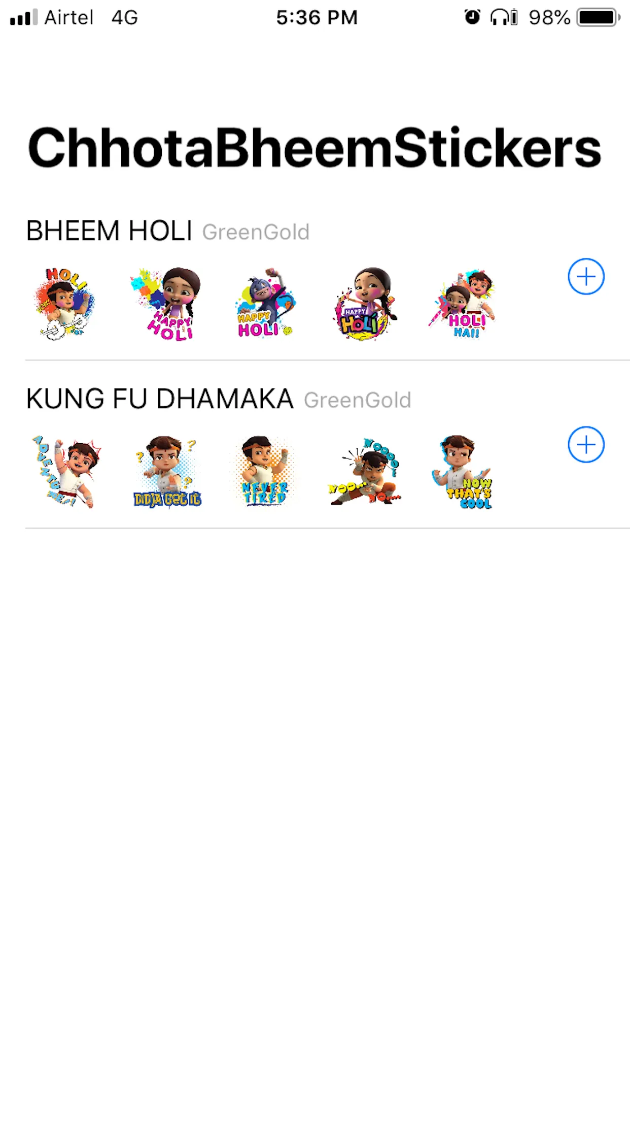 Chhota Bheem WAStickers | Indus Appstore | Screenshot