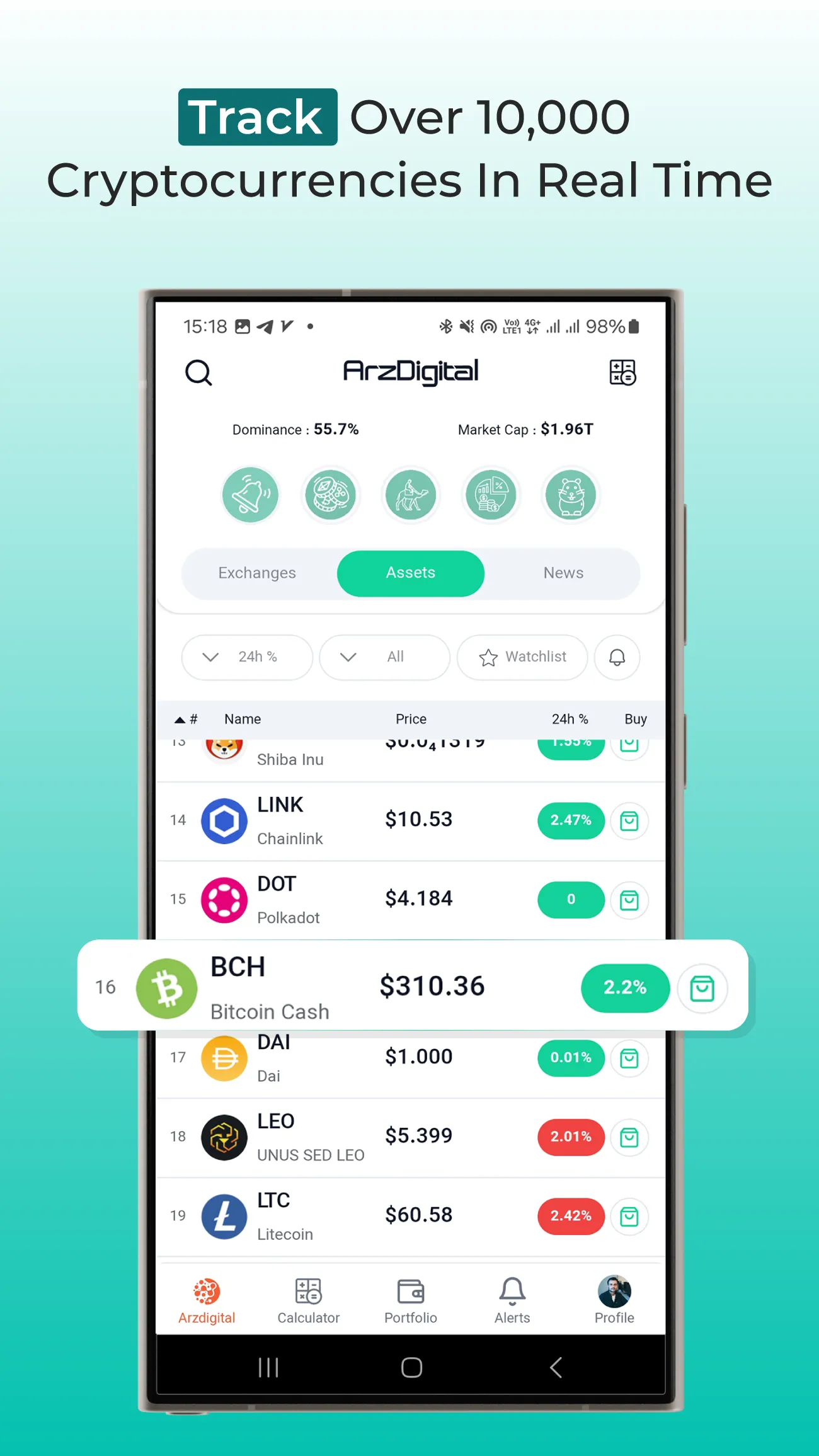 ArzDigital: Track & Buy Crypto | Indus Appstore | Screenshot