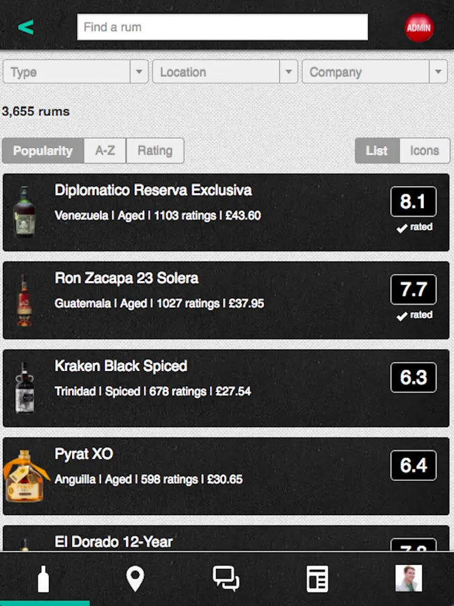 Rum Ratings - The World's Largest Rum Community | Indus Appstore | Screenshot