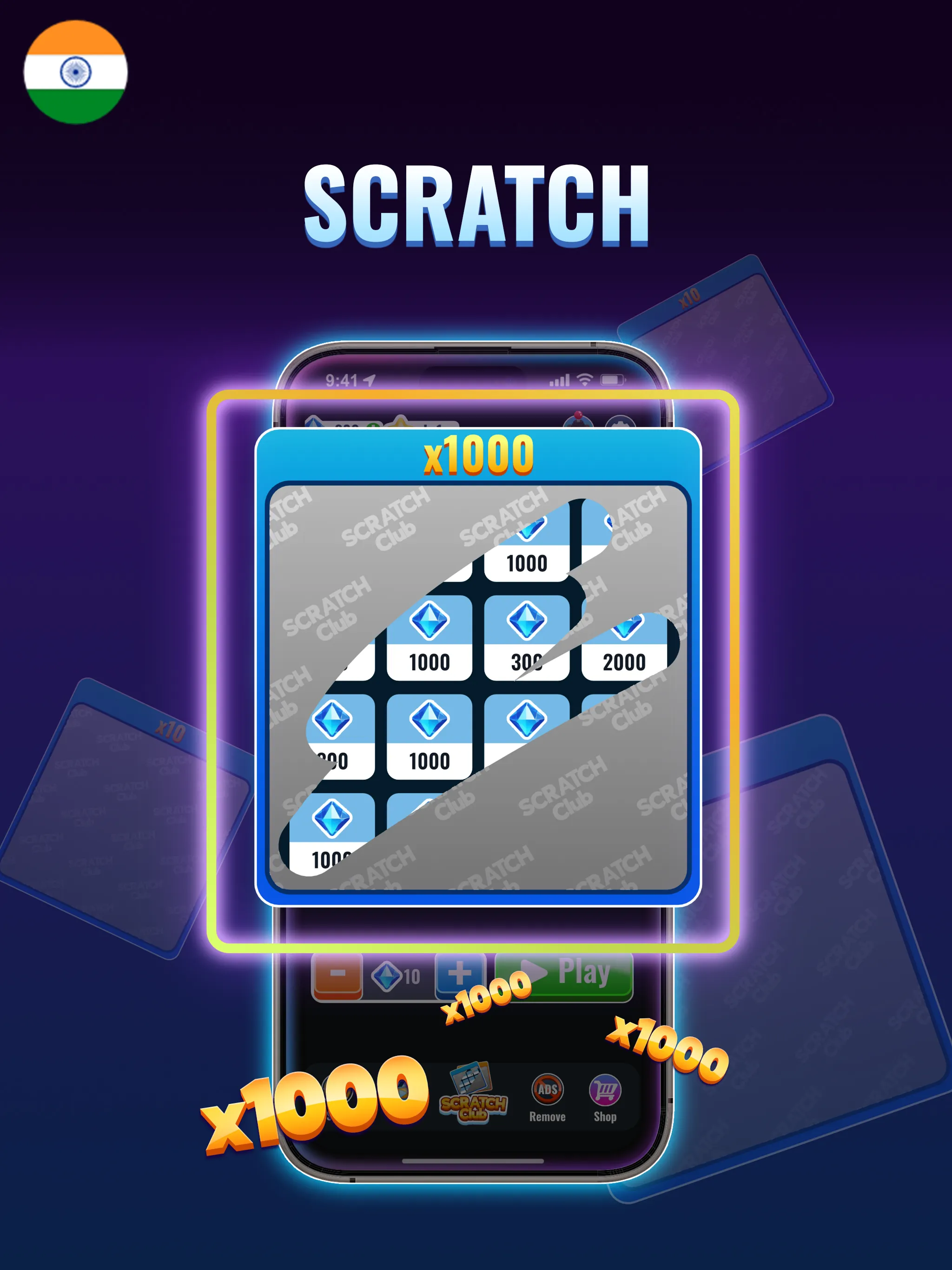 Scratch Cards - Win x1000 | Indus Appstore | Screenshot