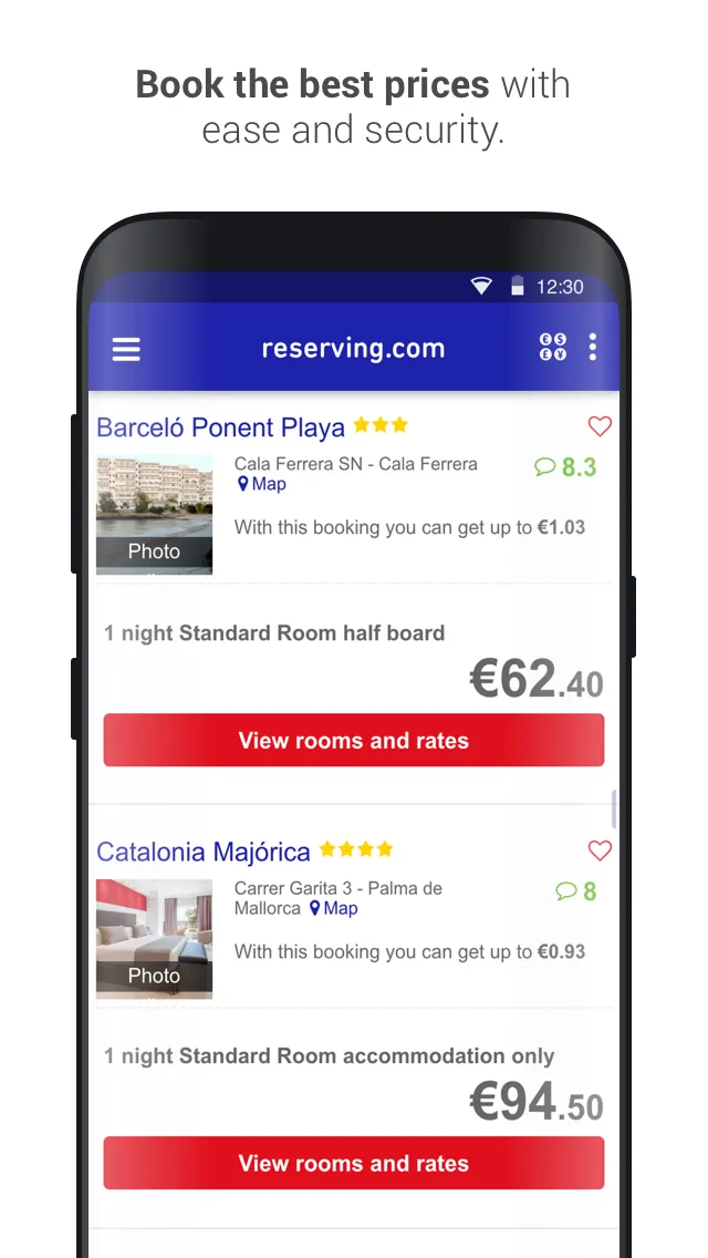 Reserving.com | Indus Appstore | Screenshot