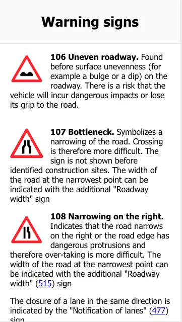 Swiss Traffic Signs | Indus Appstore | Screenshot