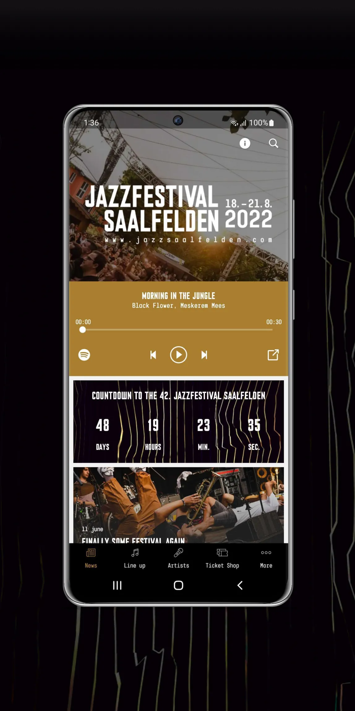 Jazzfestival Saalfelden | Indus Appstore | Screenshot