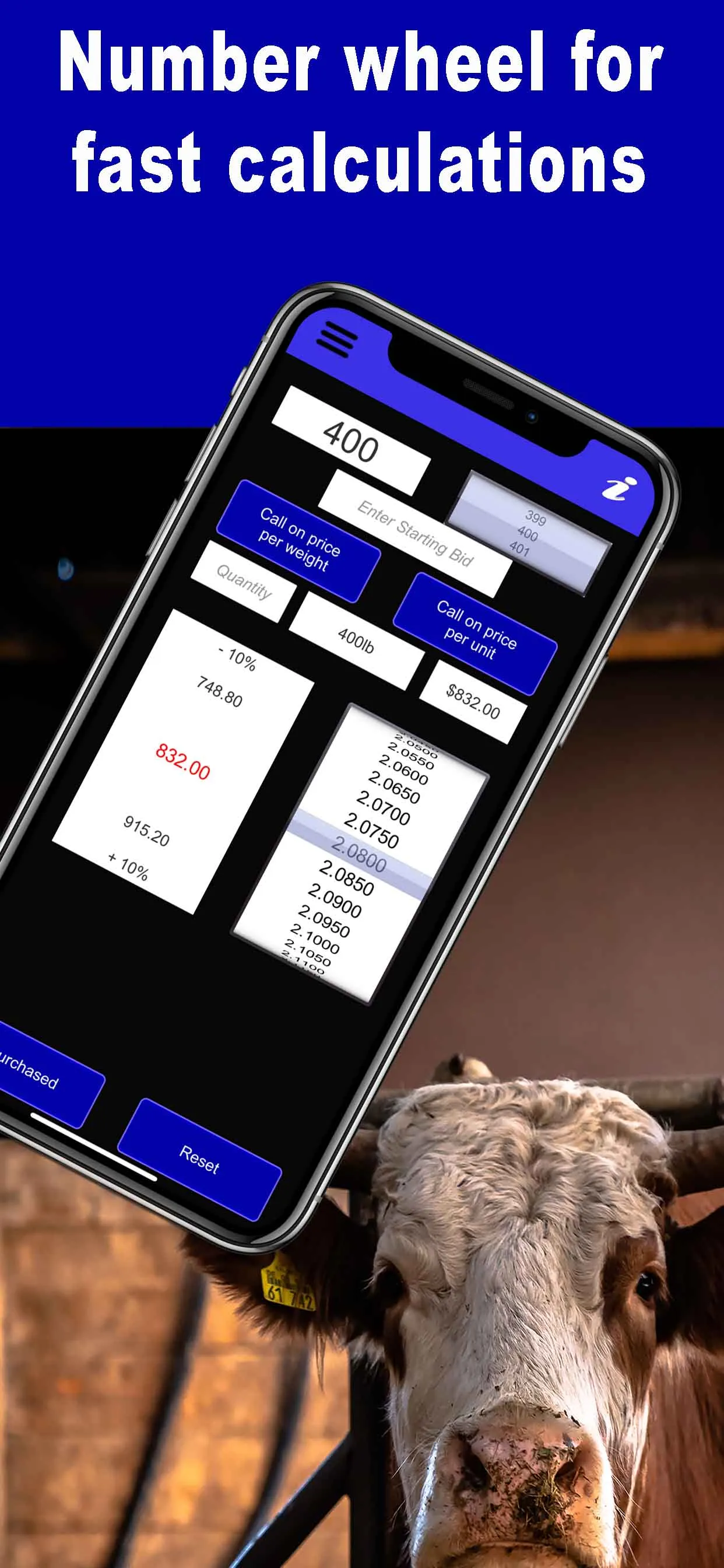 Livestock Auction Calculator | Indus Appstore | Screenshot