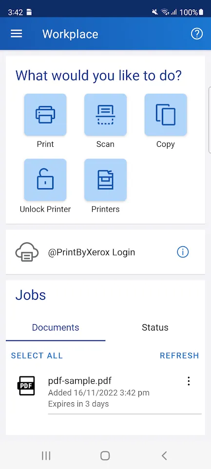 Xerox® Workplace | Indus Appstore | Screenshot