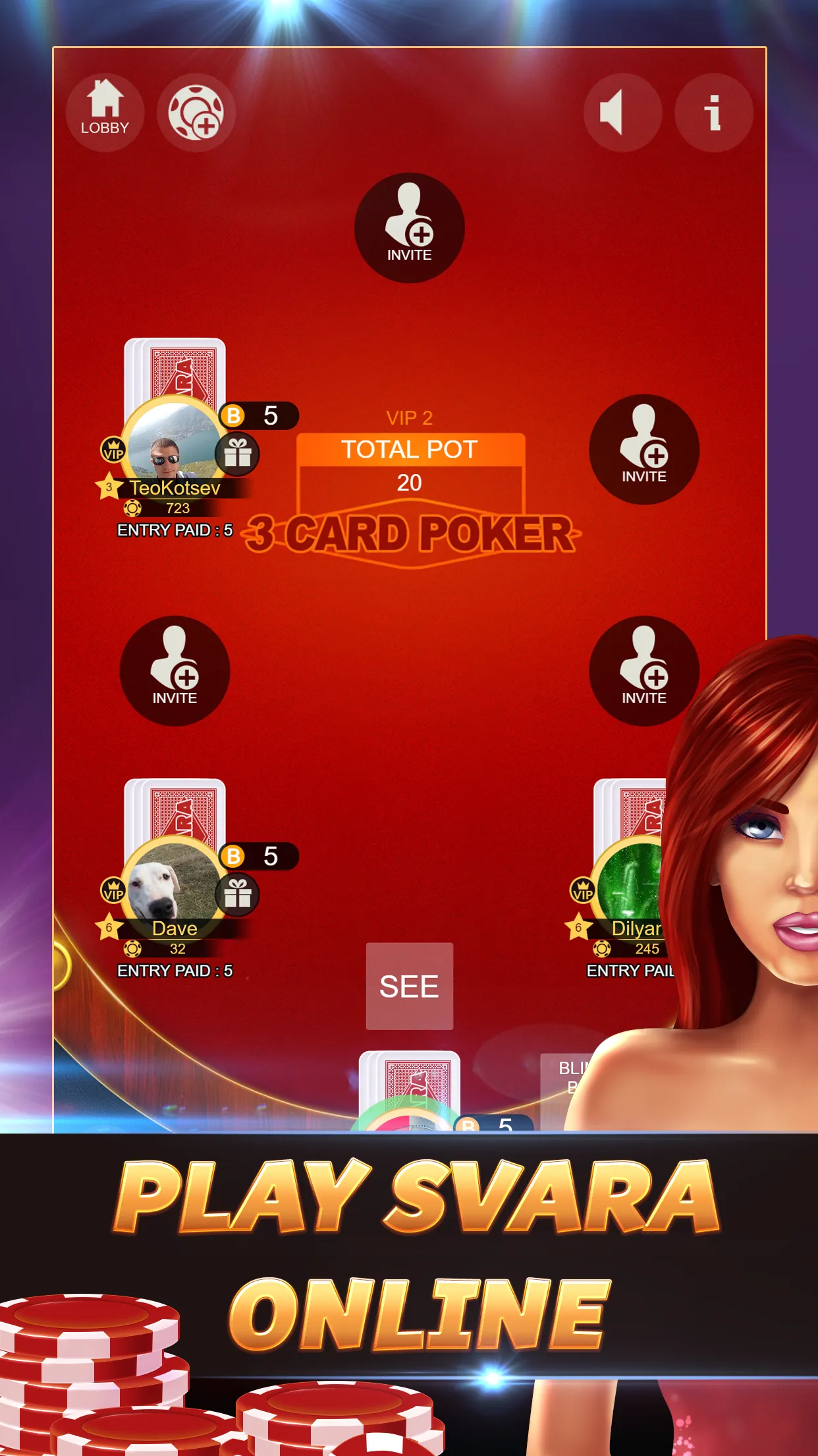 Svara - 3 Card Poker Card Game | Indus Appstore | Screenshot