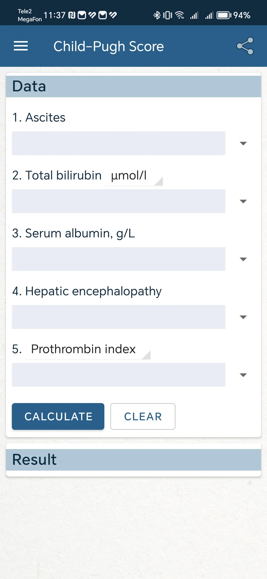 Child-Pugh score | Indus Appstore | Screenshot