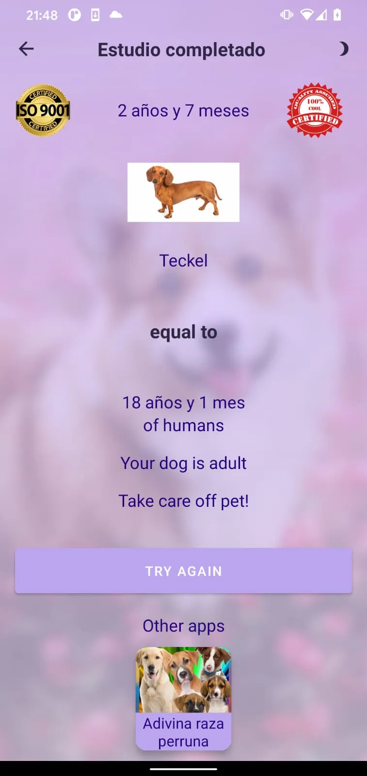 Dog calculator | Indus Appstore | Screenshot