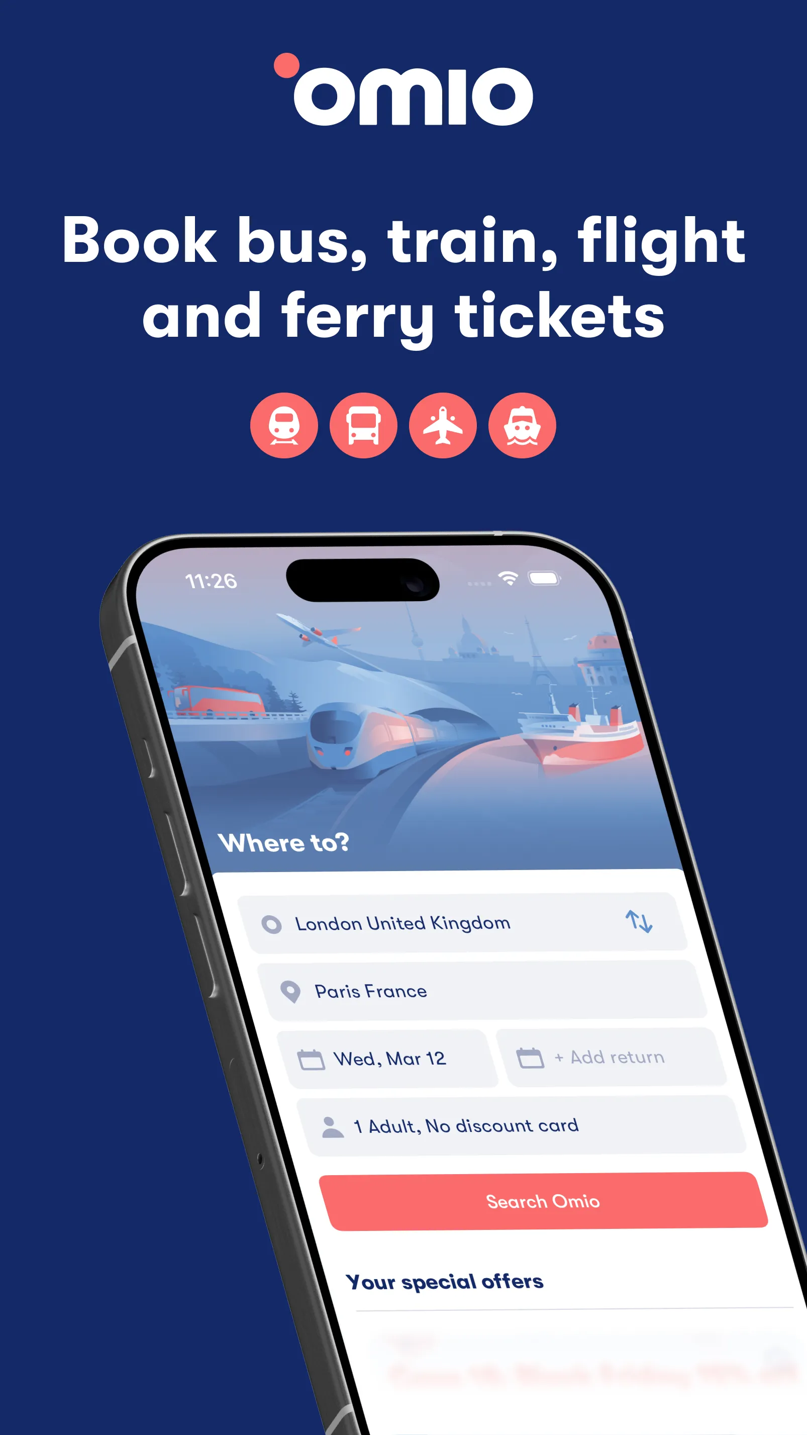 Omio: Book your travel tickets | Indus Appstore | Screenshot