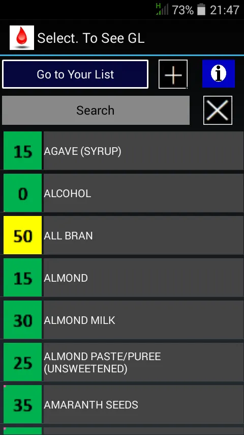 GI and glycemic load Lite | Indus Appstore | Screenshot