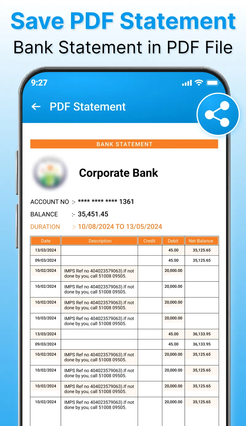 All Bank Passbook - Statement | Indus Appstore | Screenshot