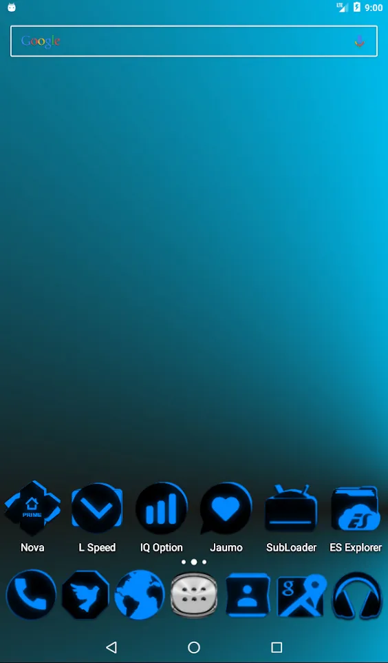 Flat Black and Blue Icon Pack | Indus Appstore | Screenshot