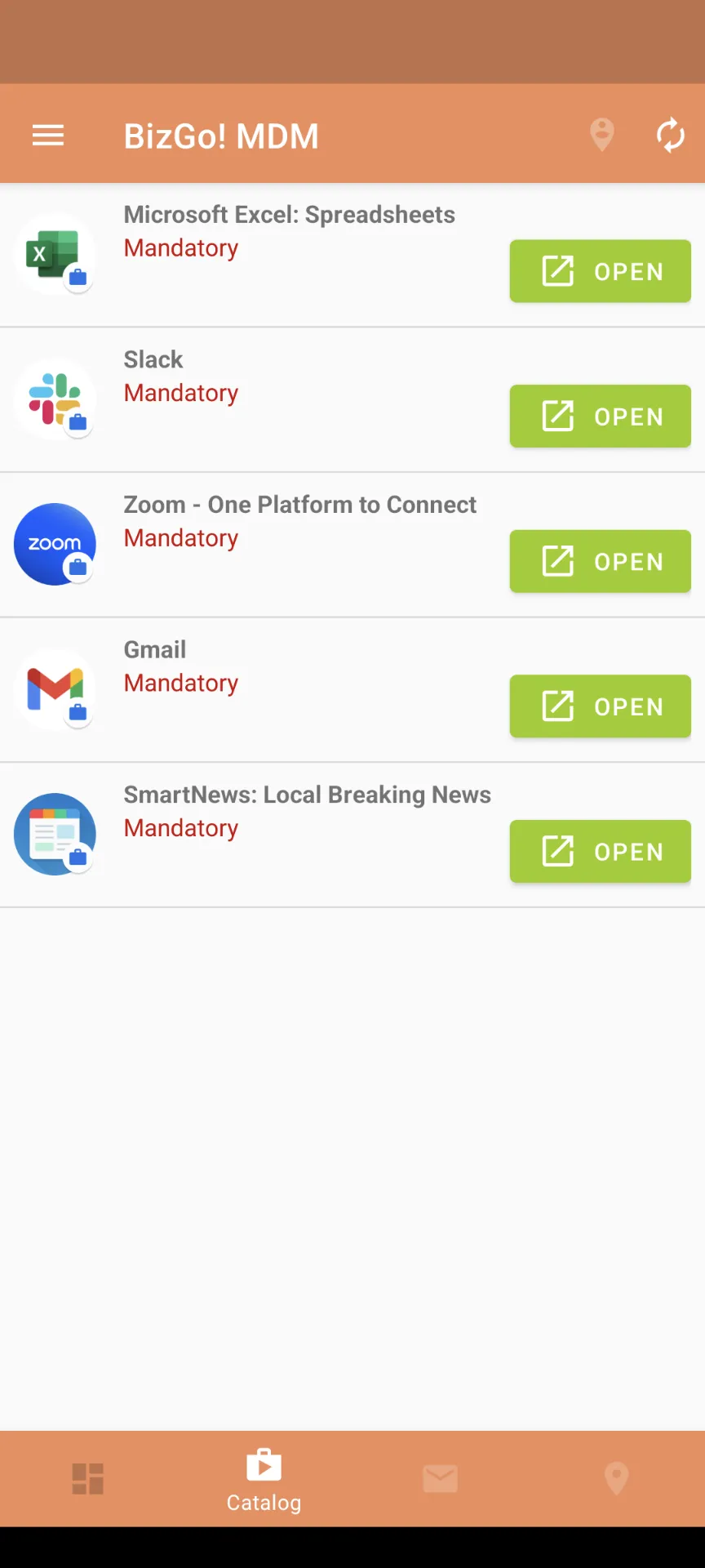 BizGo! MDM | Indus Appstore | Screenshot