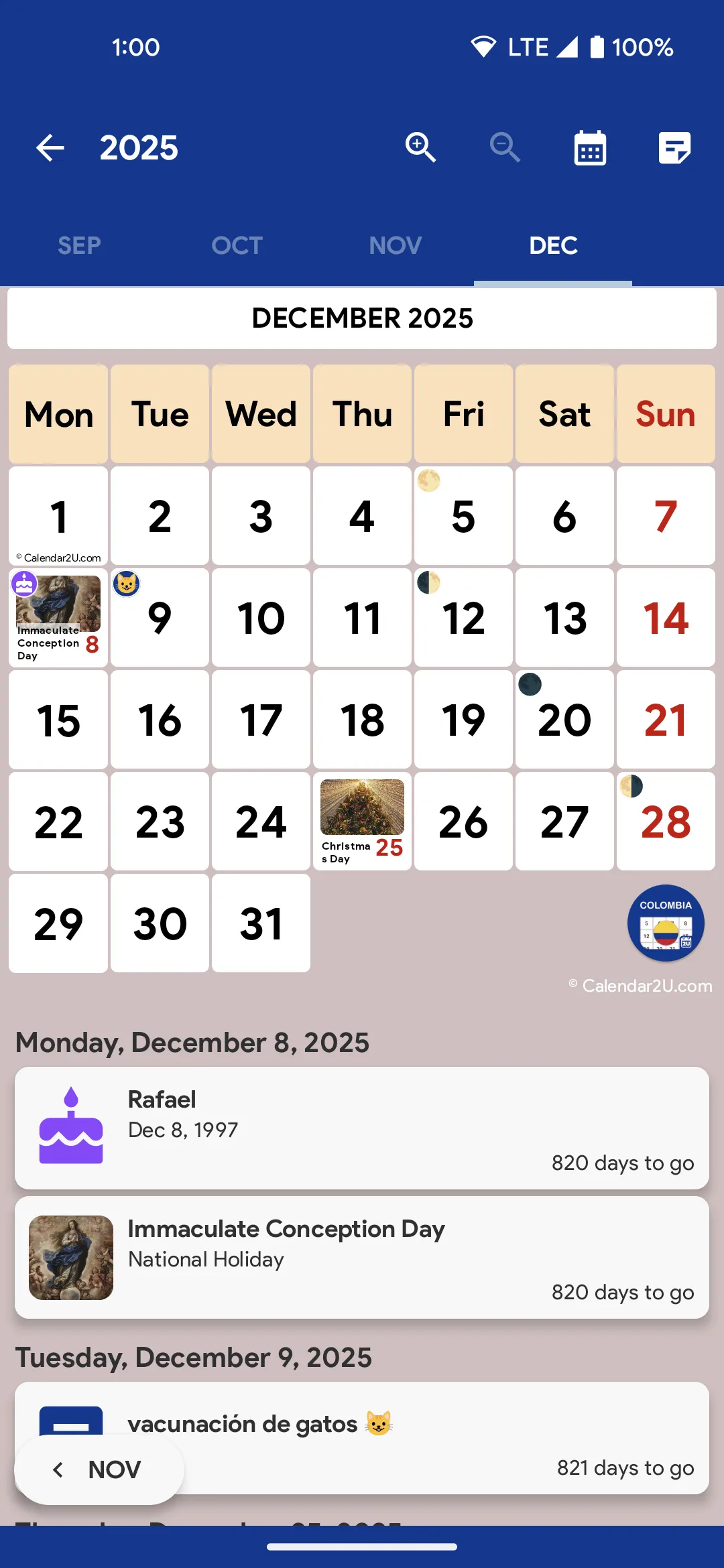 Colombia Calendar | Indus Appstore | Screenshot