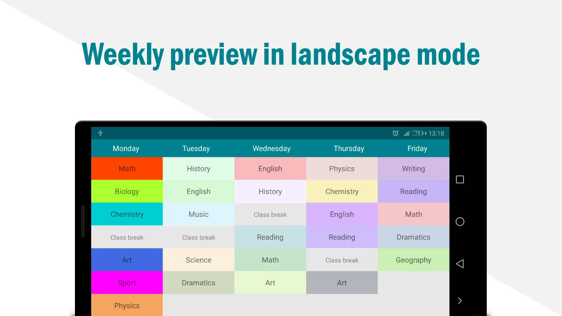 School Timetable - Planner | Indus Appstore | Screenshot