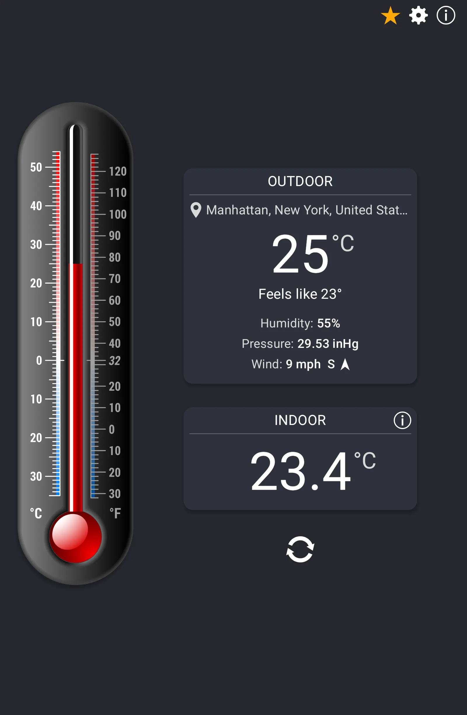 Thermometer++ Room Temperature | Indus Appstore | Screenshot