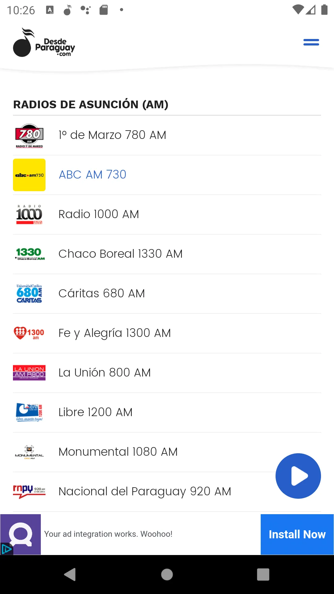 DesdePy Radios del Paraguay | Indus Appstore | Screenshot