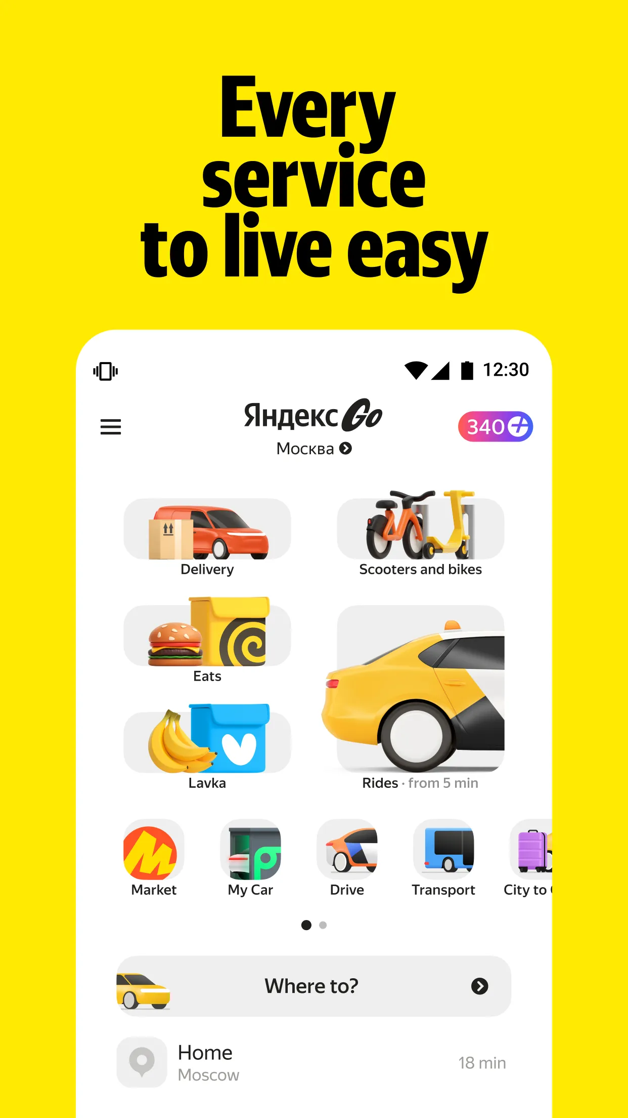 Yandex Go: Taxi Food Delivery | Indus Appstore | Screenshot