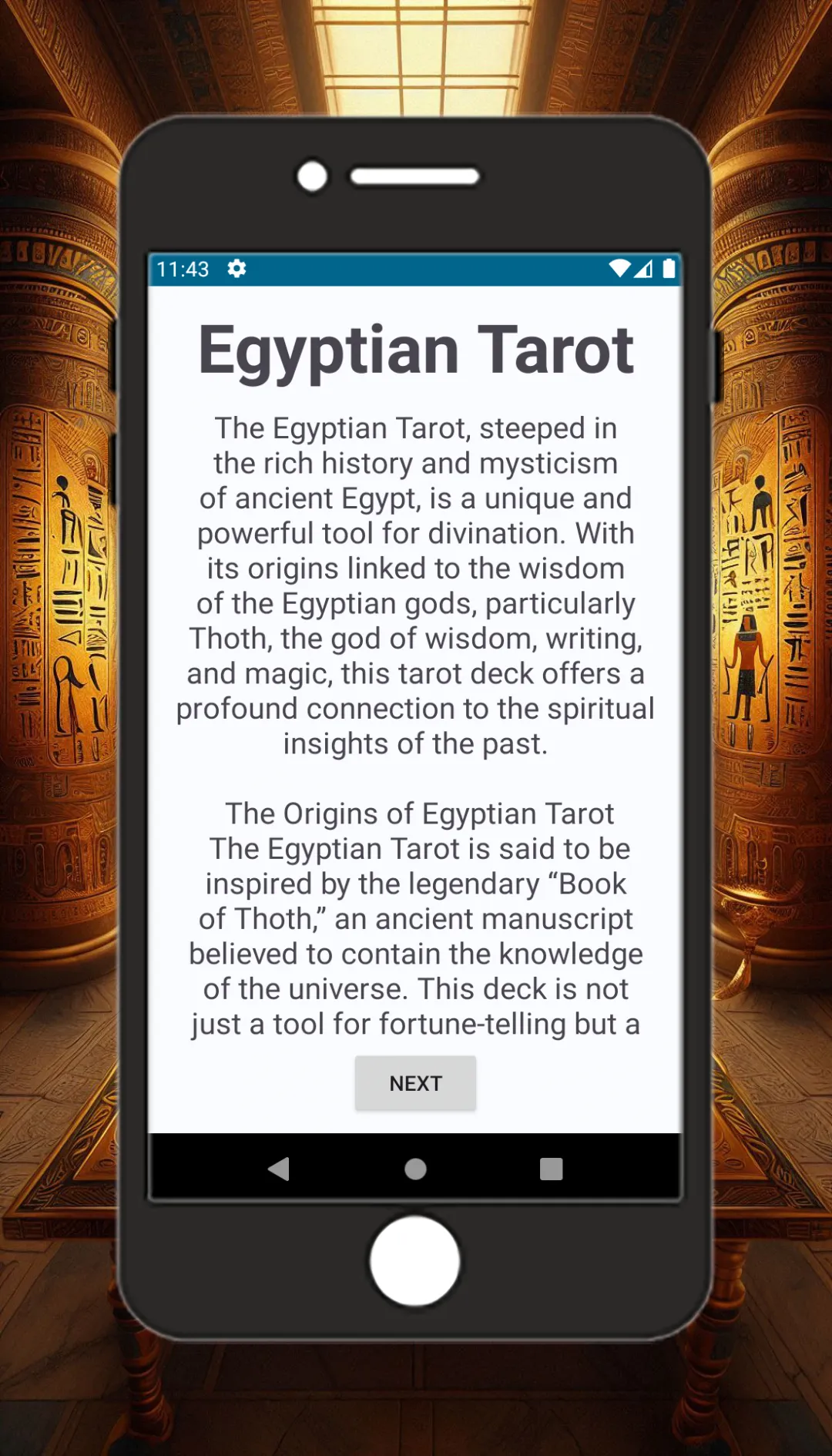 Egyptian Tarot | Indus Appstore | Screenshot