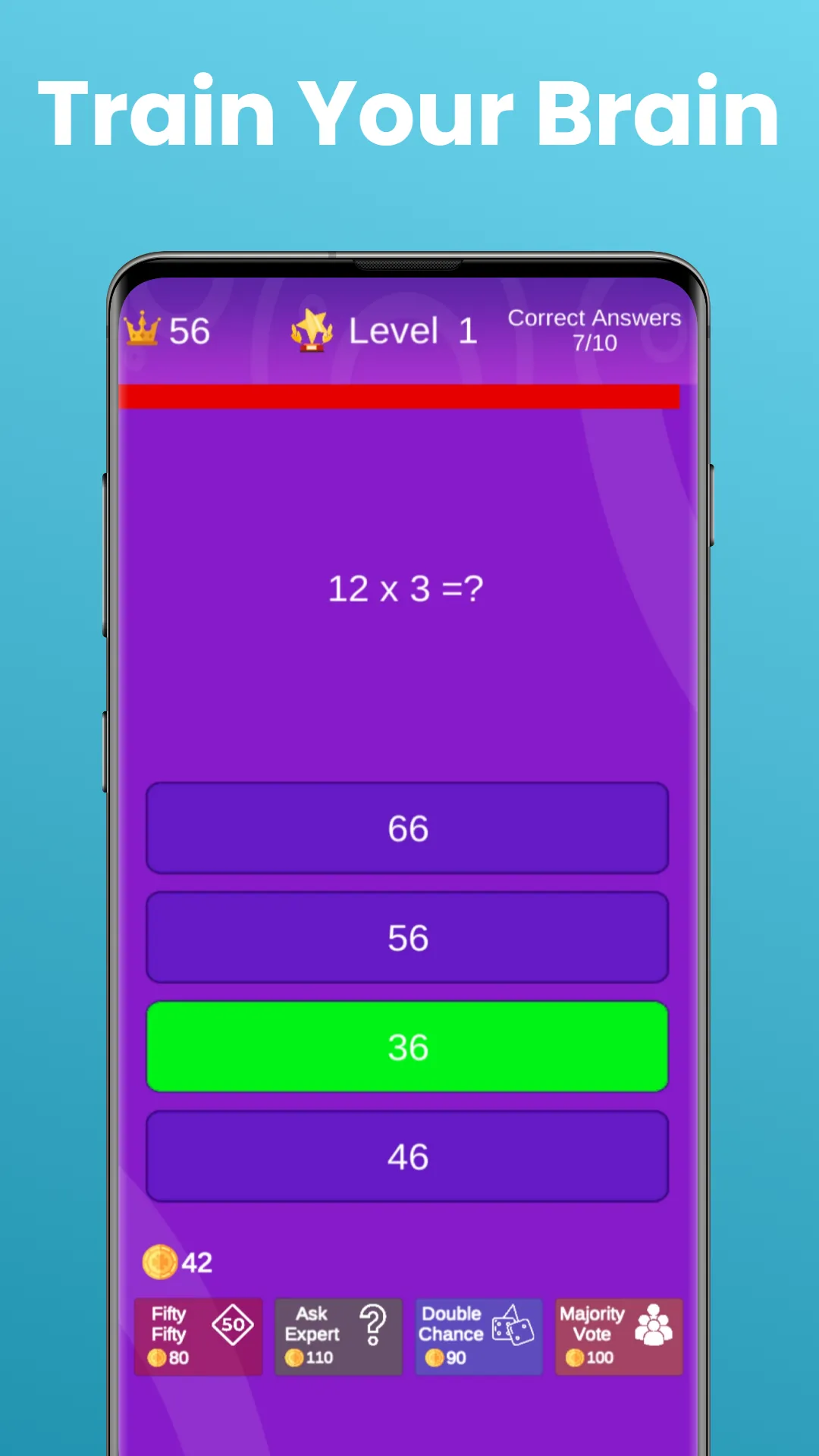 Math Quiz: Brain Training Game | Indus Appstore | Screenshot