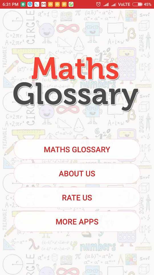 Maths Glossary | Indus Appstore | Screenshot