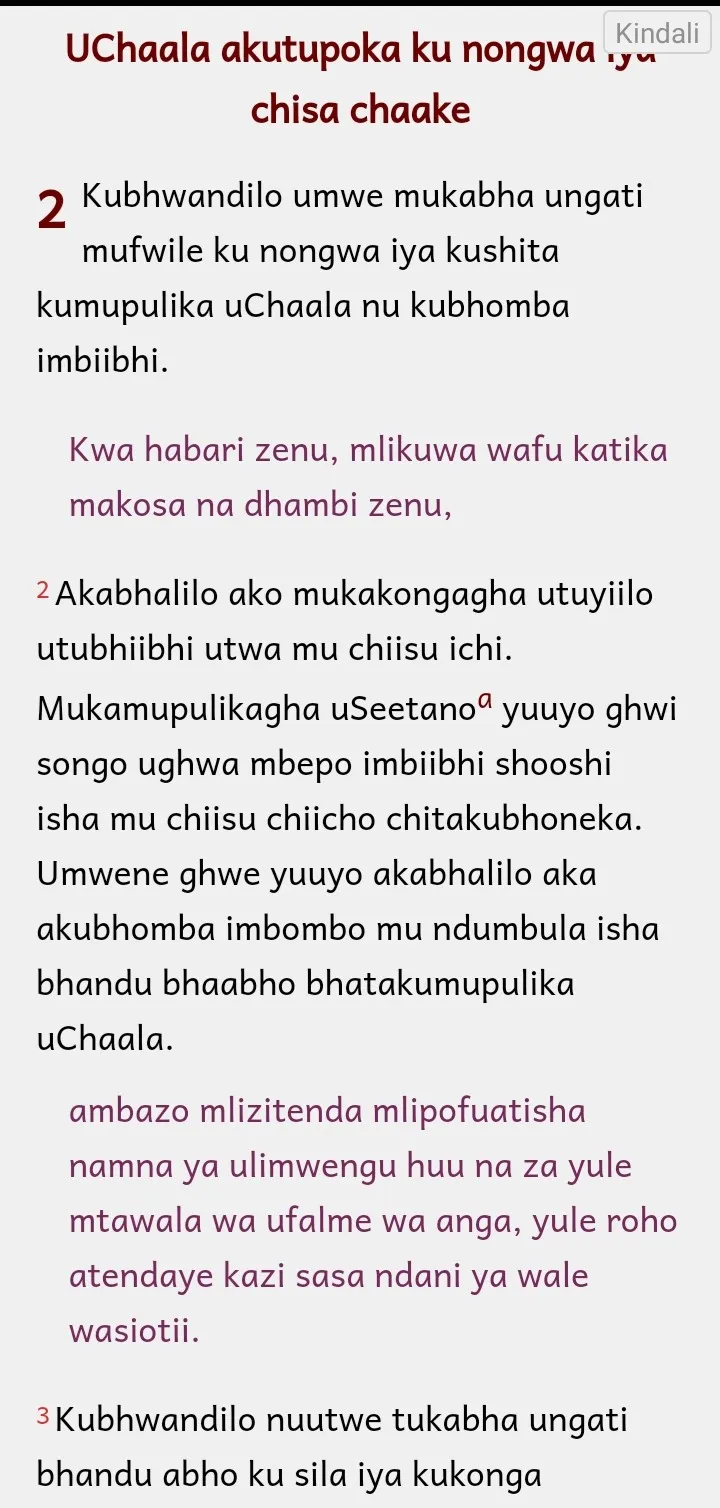 Ndali Bible with Swahili | Indus Appstore | Screenshot