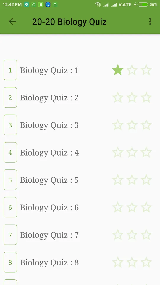 20-20 Biology Quizzes | Indus Appstore | Screenshot