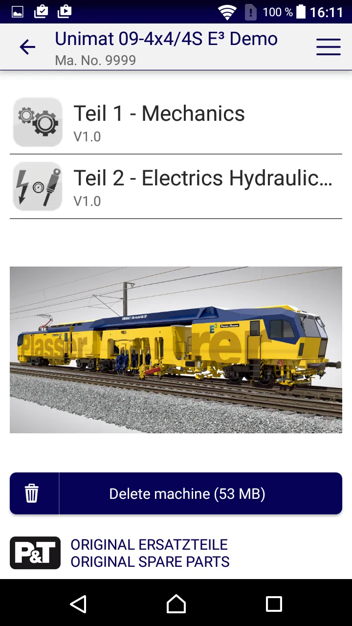 Plasser & Theurer SmartCatalog | Indus Appstore | Screenshot