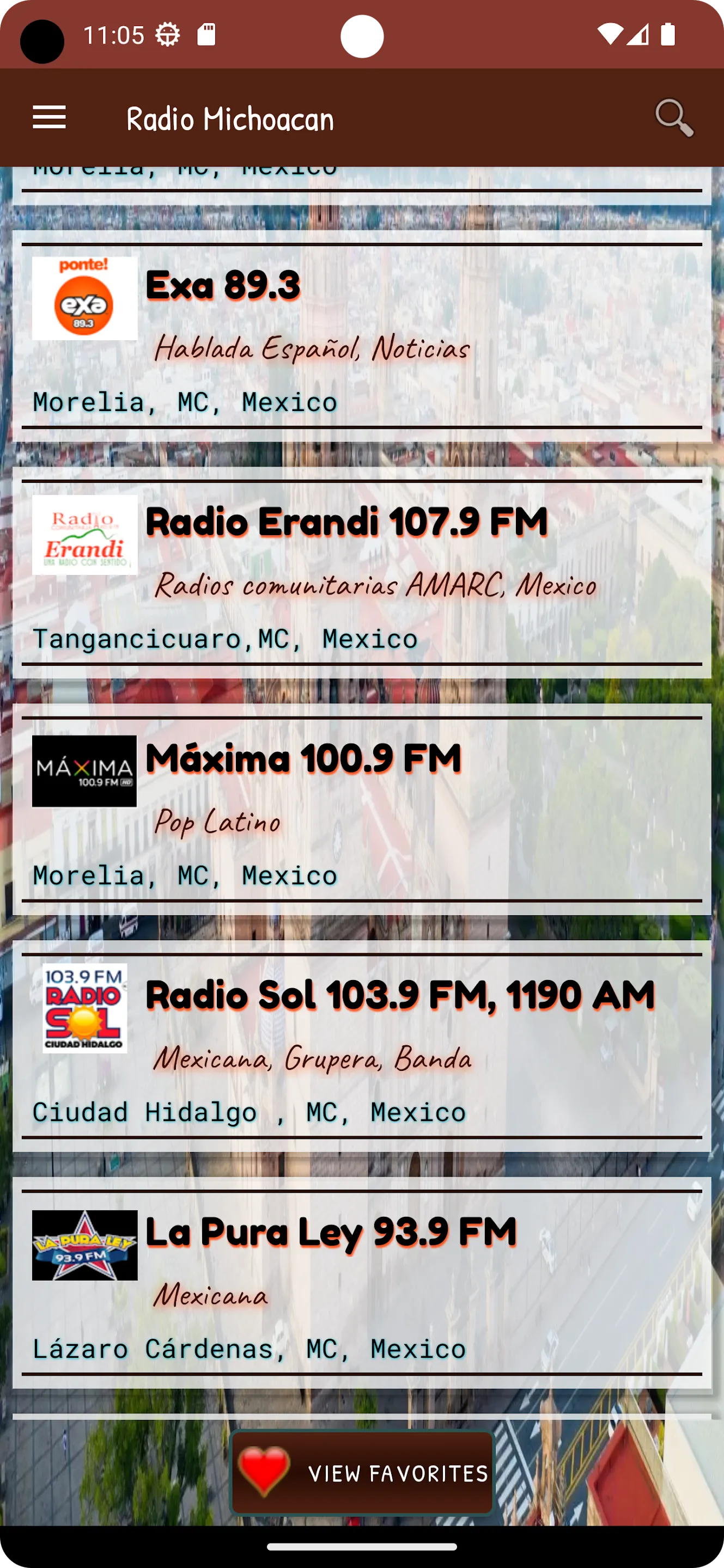 Radio Michoacan Mexico +Music | Indus Appstore | Screenshot