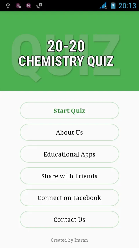 20-20 Chemistry Quizzes | Indus Appstore | Screenshot