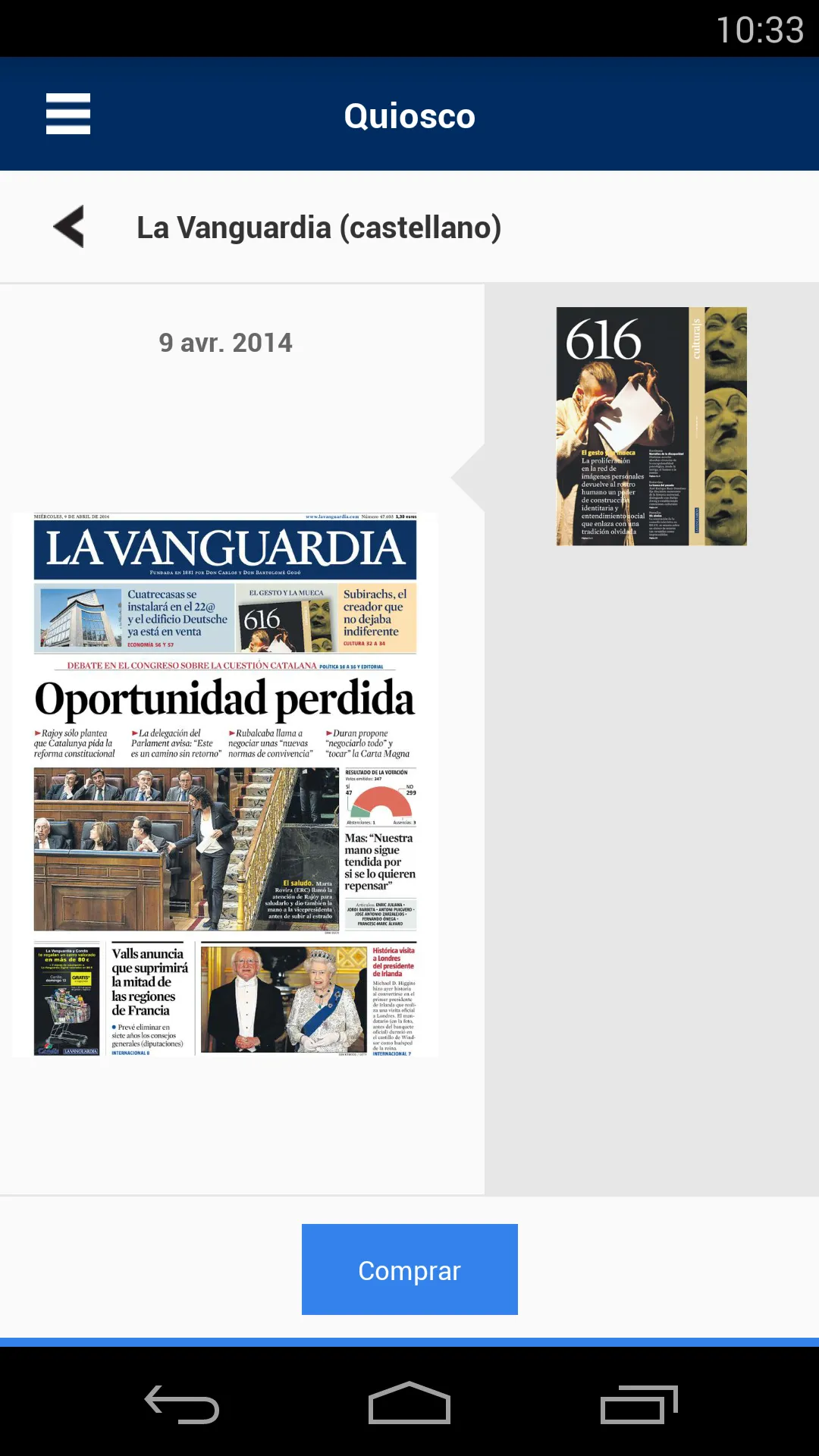 LA VANGUARDIA EDICIÓN IMPRESA | Indus Appstore | Screenshot