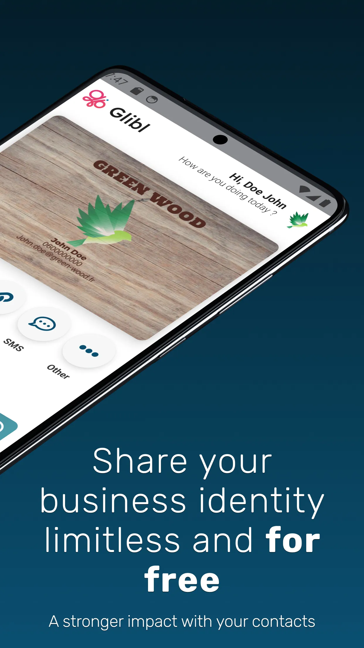 Glibl - Business card | Indus Appstore | Screenshot