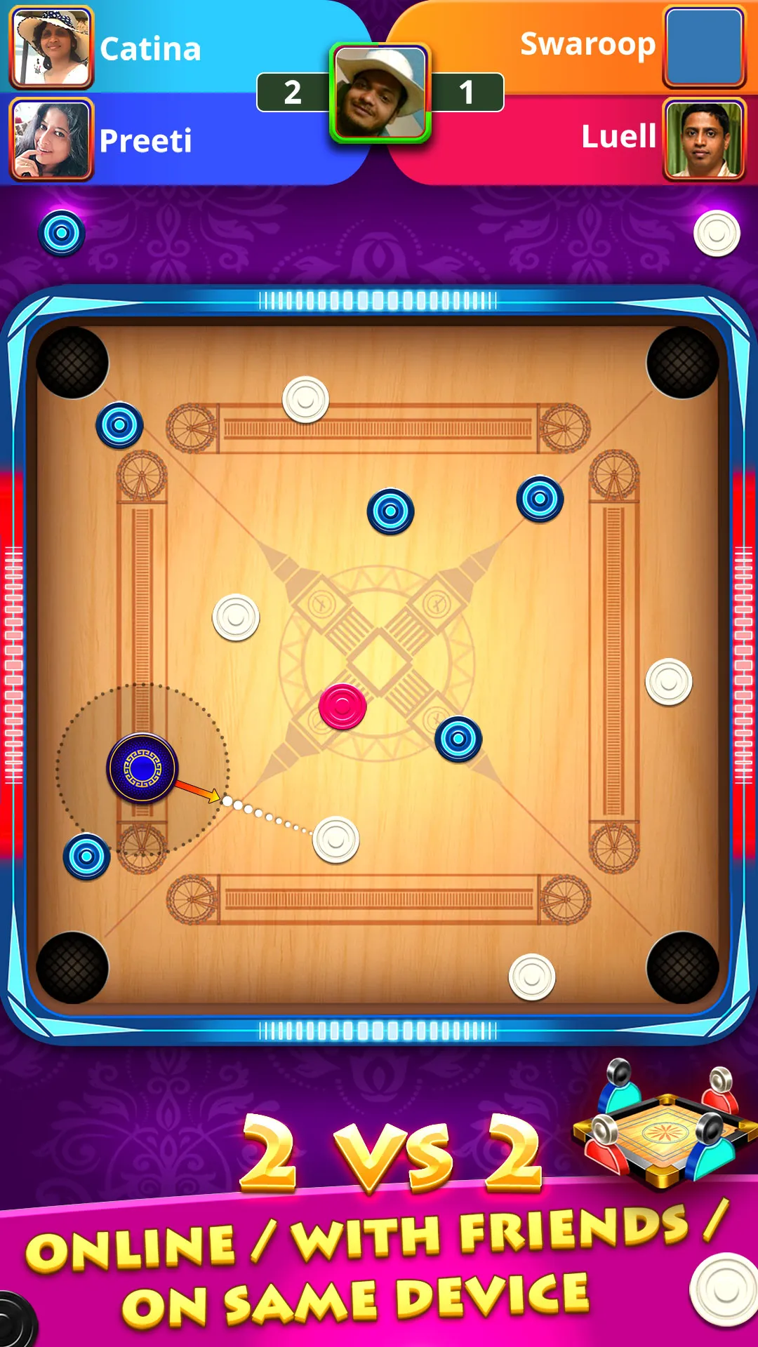 World Of Carrom :3D Board Game | Indus Appstore | Screenshot