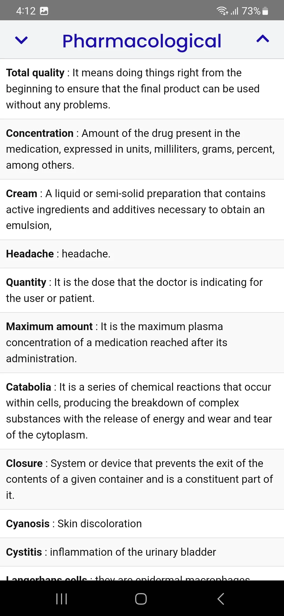 Pharmacological Dictionary | Indus Appstore | Screenshot