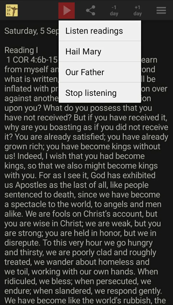 the Daily Gospel | Indus Appstore | Screenshot