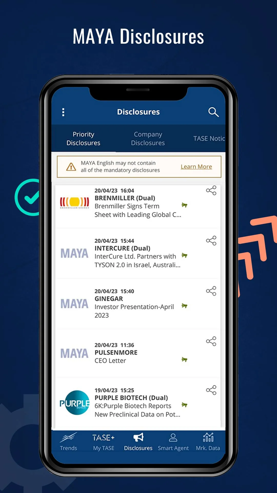 Tel Aviv Stock Exchange (TASE) | Indus Appstore | Screenshot