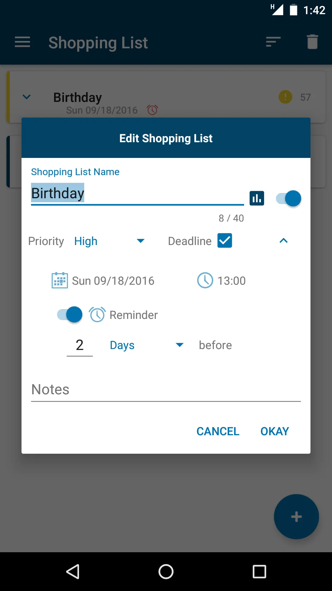 Shopping List (PFA) | Indus Appstore | Screenshot